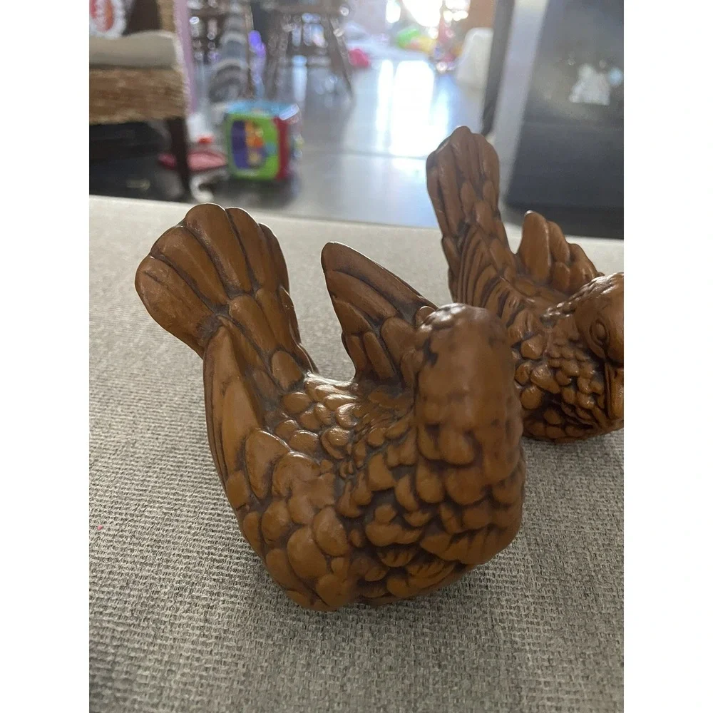 Pair Of‎ Vintage Ceramic Mourning Doves, Turtle Doves Brown